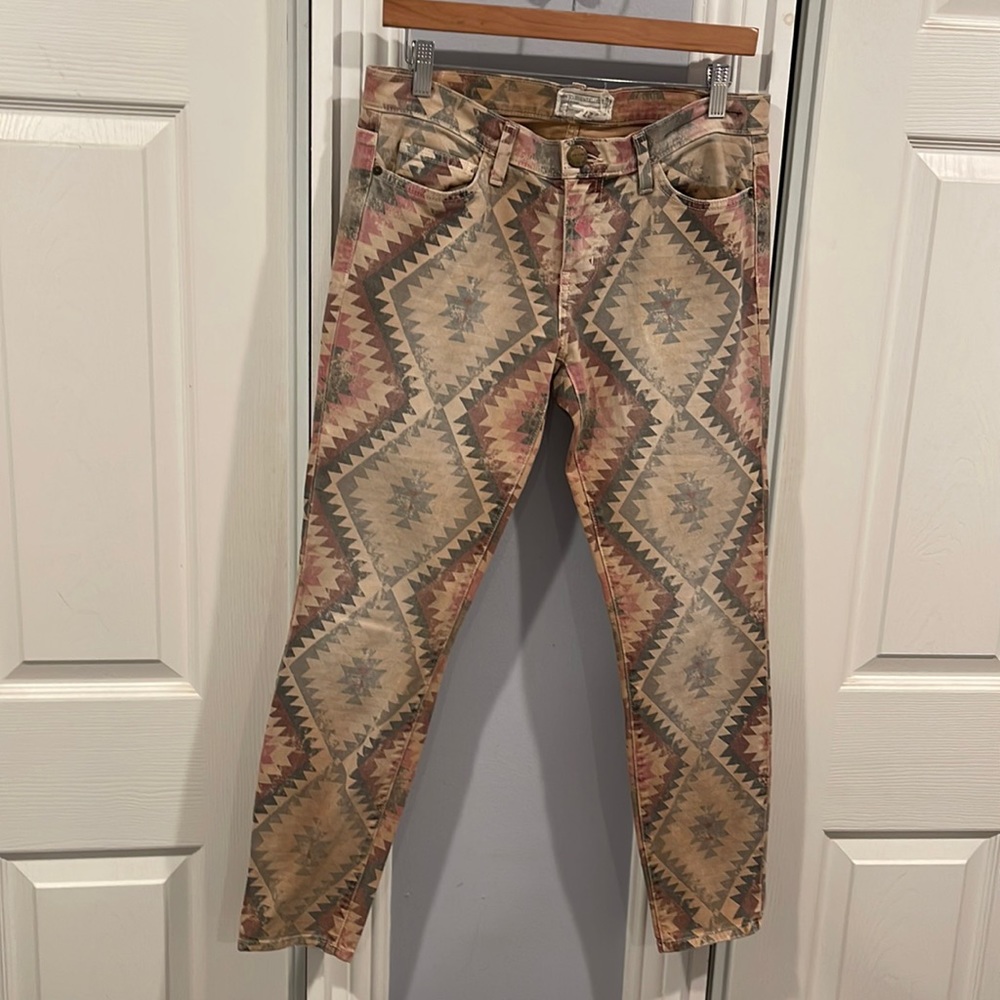 CURRENT ELLIOTT NATIVE AMERICAN PRINT JEANS